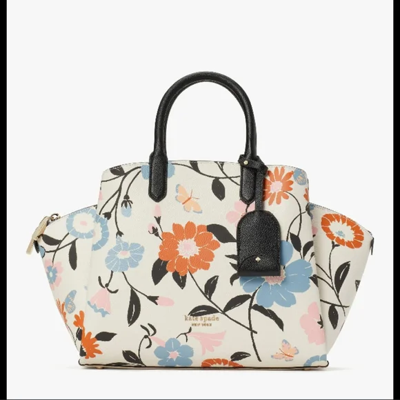 Kate Spade- Avenue Floral Garden Medium Satchel (Multicolor 🩵🩷) - Picture 2 of 15